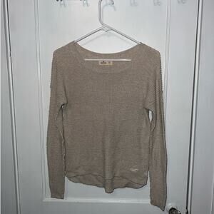 Hollister waffle knit crew neck pullover sweater size XS